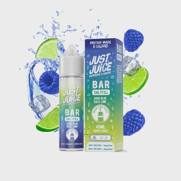 Just Juice Bar Shortfill - Sour Blue Razz Lime
