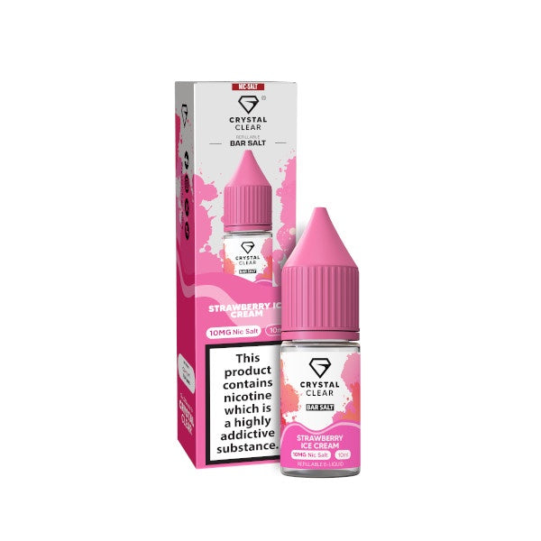 Crystal Clear Nic Salts - Strawberry Ice Cream