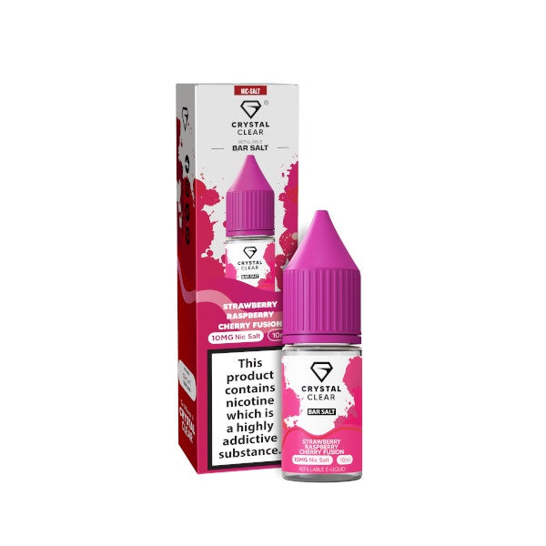 Crystal Clear Nic Salts - Strawberry Raspberry Cherry Fusion