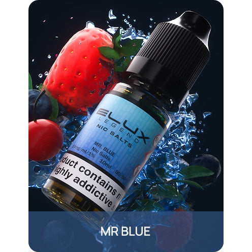 mr blue vape ELUX Legend Salts Flavor:Purple Haze (S) / Blueberry Kush (I) nicstrength:12mg Blu 2.0 Fresh Mint